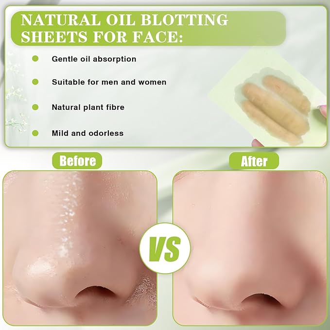 1000pcs Oil Blotting Sheets for Face, Blotting Paper for Oily Skin, Clean and Clear Oil Absorbing Sheets-VivaGrace Women