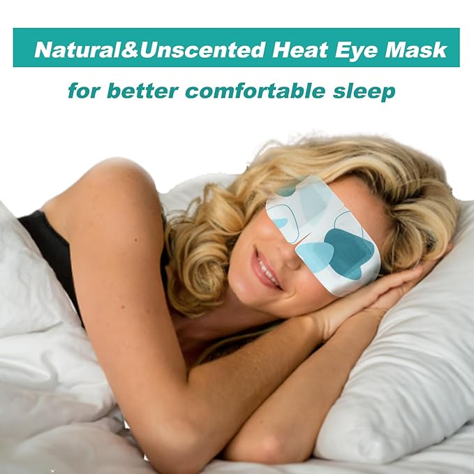 50 Packs Steam Eye Mask for Dry Eyes, Self Heated Sleep Eye Mask Disposable Warm Compress for Eyes, Relieves Dry Eye Eye Strain, Dark Circles, Puffiness,Microgroove (Natural Unscented More Safer)-VivaGrace Women