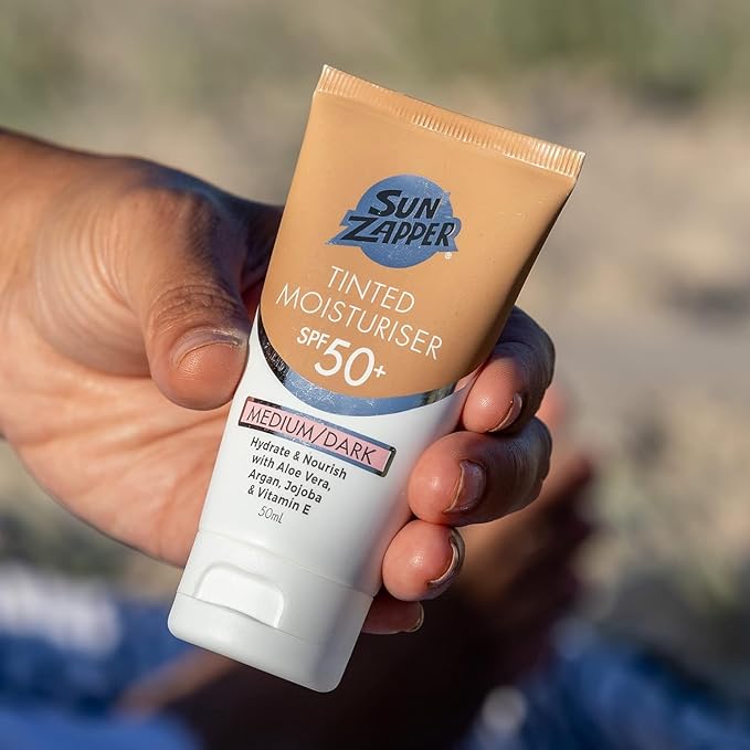 Sun Zapper BB Cream Tinted Moisturiser SPF 50+ Aloe Vera, Kakadu Plum, Jojoba, Vitamin E 50mL 1.69oz (Medium/Dark) Moisturizer Made in Australia-VivaGrace Women