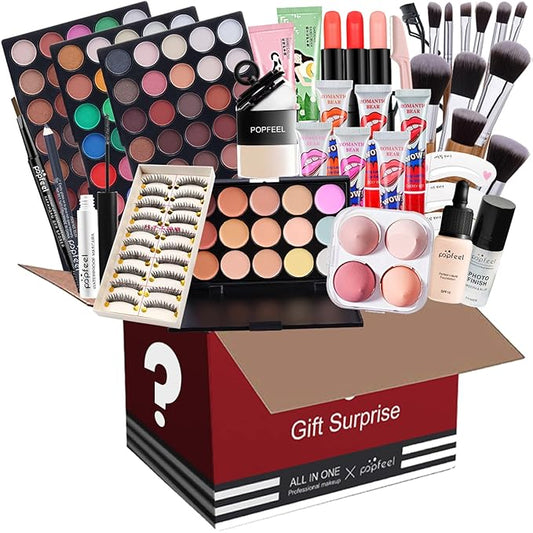 Professional Makeup Kit for Women Full Kit, Makeup Set Cosmetic Make Up Kit with Makeup Bag Include Eyeshadow Palette Makeup Brushes Set Lipstick Lip Gloss Foundation Concealer-VivaGrace Women