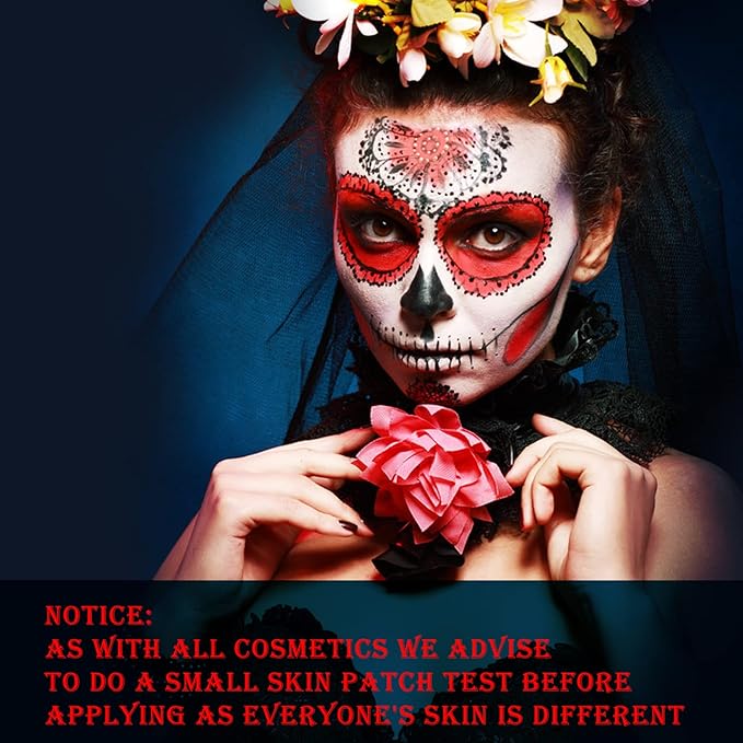 MEICOLY Black Face Body Paint Stick(1.06 Oz),Waterproof Black Face Paint for Cat Halloween SFX Skull Joker Zombie Vampire Skeleton Goth Spider Cosplay Makeup,Black Stick Clown Makeup-VivaGrace Women