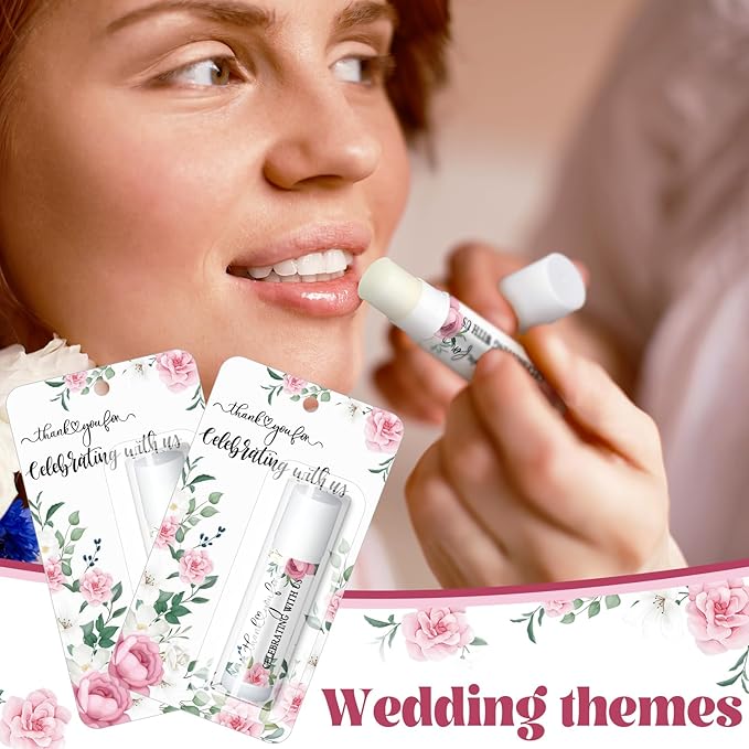 30 Pack Thank You Gift Lip Balm Bulk Bridal Shower Favors Bridal Shower Favor Lip Care Set Bachelorette Party Favors Baby Shower Favor Thank You Appreciation Gift for Guest Basket Gift Stuffer-VivaGrace Women