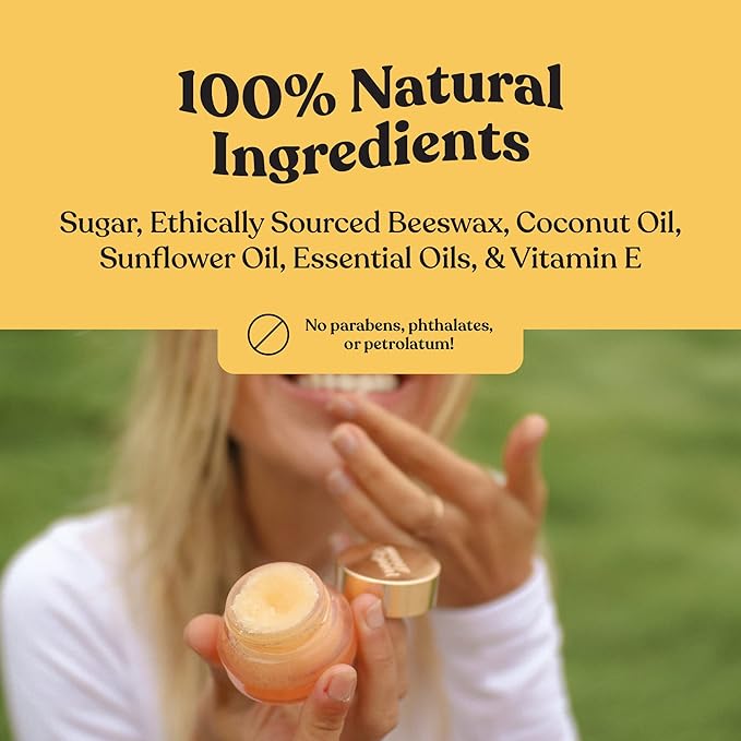 Poppy & Pout Natural Lip Scrub, Moisturizing Sugar Scrub for Dry Lips, Lip Scrubber Exfoliator with Essential Oils Smooths and Hydrates Lips, In Recyclable Glass Jars, Cruelty Free - Cinnamint-VivaGrace Women