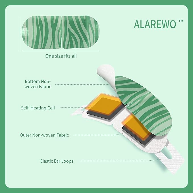 45 Packs Steam Eye Mask Self Heating Moist Eye Compress Disposable SPA Warm Eye Mask for Dry Eyes, Eye Fatigue, Stress Relief, Soothing Headache Travel Trouble Sleeping (Unscented)-VivaGrace Women