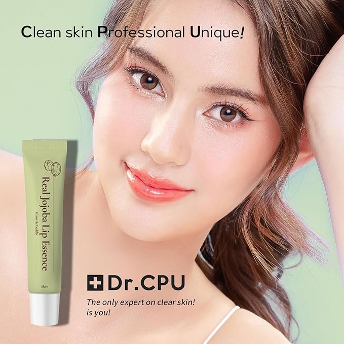 Real Jojoba Lip Essence Serum Moisturizing Formula - Natural Ingredients, Hydrating, Anti-Aging, Non-Sticky, 0.5 Fl oz Travel Size-VivaGrace Women