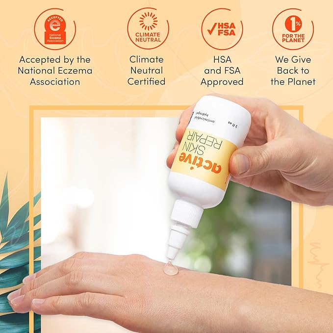 Active Skin Repair First Aid Healing Skin Hydrogel - Natural & Non-Toxic Repairing Ointment with Hypochlorus Acid for Minor Cuts, Wounds, Scrapes, Rashes, Sunburns, & More, 3 oz-VivaGrace Women