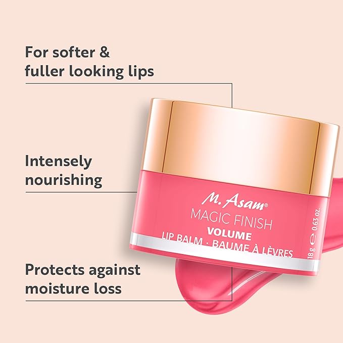 M. Asam MAGIC FINISH Volume & Repair Lip Balm Peachy-Rose (0.11 oz) - Lip balm for delicate shine & more volume with plumping & nourishing vitamin E & shea butter-VivaGrace Women