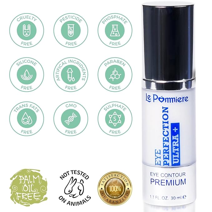 under eye cream 1.1 fl oz. Anti bags, dark circles and puffiness. Anti age, crow's feet. Vitamin E. eye contour anti wrinkle. Moisturizer for face and skin-VivaGrace Women