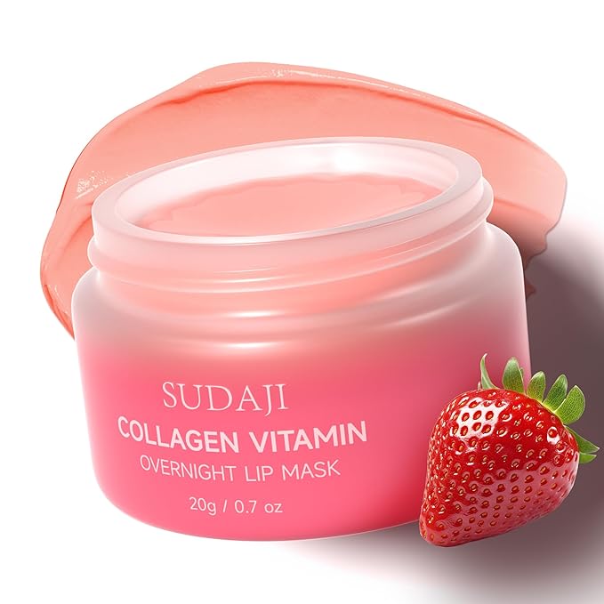 Lip Mask, Collagen Hydrating Lip Balm, Overnight Moisture Lip Butter with Hyaluronic Acid & Aloe Vera, Sleeping Nourishing Lip Butter Balm-VivaGrace Women