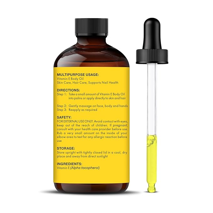 Majestic Pure Vitamin E Oil - 100% Pure & Natural, 70,000 IU | Premium Grade, Cold-Pressed and Tocopherol to Repair Dry, Damaged Skin | Moisturizing Skin, Hair and Scalp 2 Fl Oz-VivaGrace Women