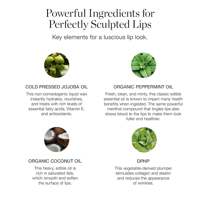 Ogee Tinted Sculpted Lip Oil - Lip Stain Made with 100% Organic Coconut Oil, Jojoba Oil, and Vitamin E - Best as Lip Balm, Lip Color or Lip Treatment - MAGNOLIA-VivaGrace Women