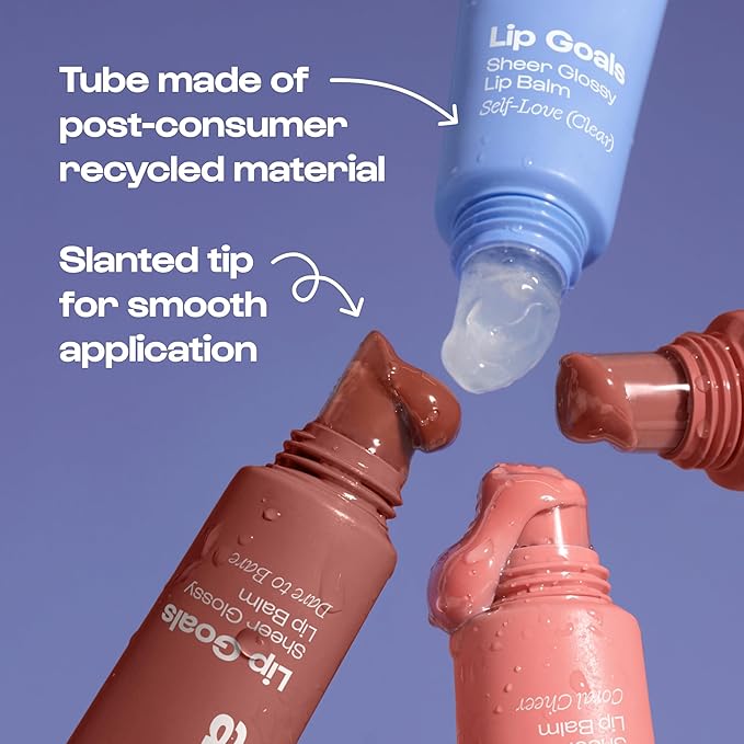 Alleyoop Lip Goals Glossy Lip Balm – Hydrating Tinted Lip-Moisturizer for Women - Vegan LipBalm for Cracked Lips, Moisturizing LipGloss Balm - Lips Treatment & Hydration Care, (Sheer Coral Pink)-VivaGrace Women