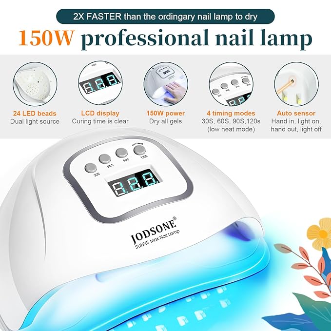 JODSONE 32 Colors Nail Polish Set With U V Light Manicure Nail Tools Nail Art Manicure Salon DIY at Home-VivaGrace Women