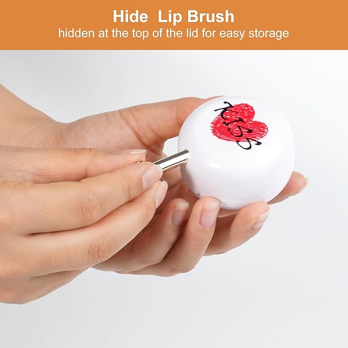 2 Pack Lip Balm Containers,Plastic Portable Empty Lip Balm Container with Mirror and Silicone Lip,Empty Lipstick Dispenser Box for Travel,Home-VivaGrace Women