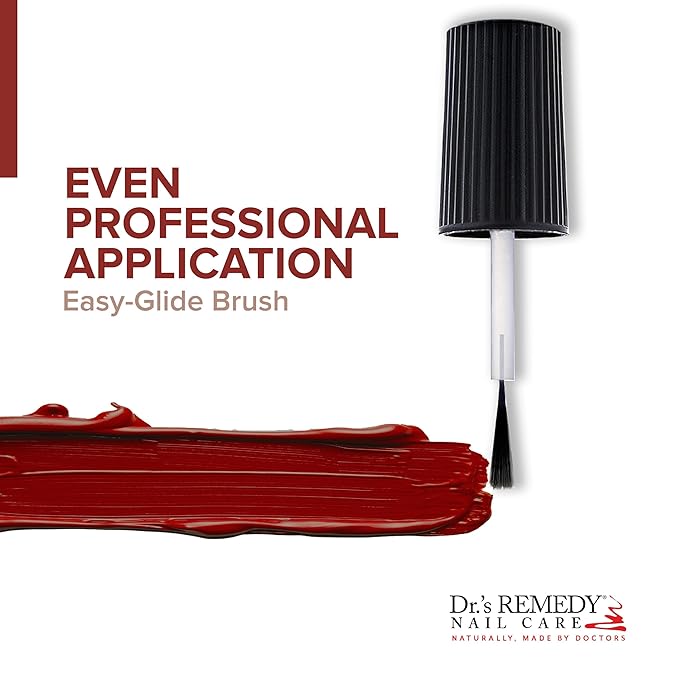 Dr’s Remedy Enriched Nail Polish: Non Toxic, All Natural, and Organic - Doctor Formulated: Strengthens, Restores, Heals, and Protects '24-Free' - CLARITY Coral Red