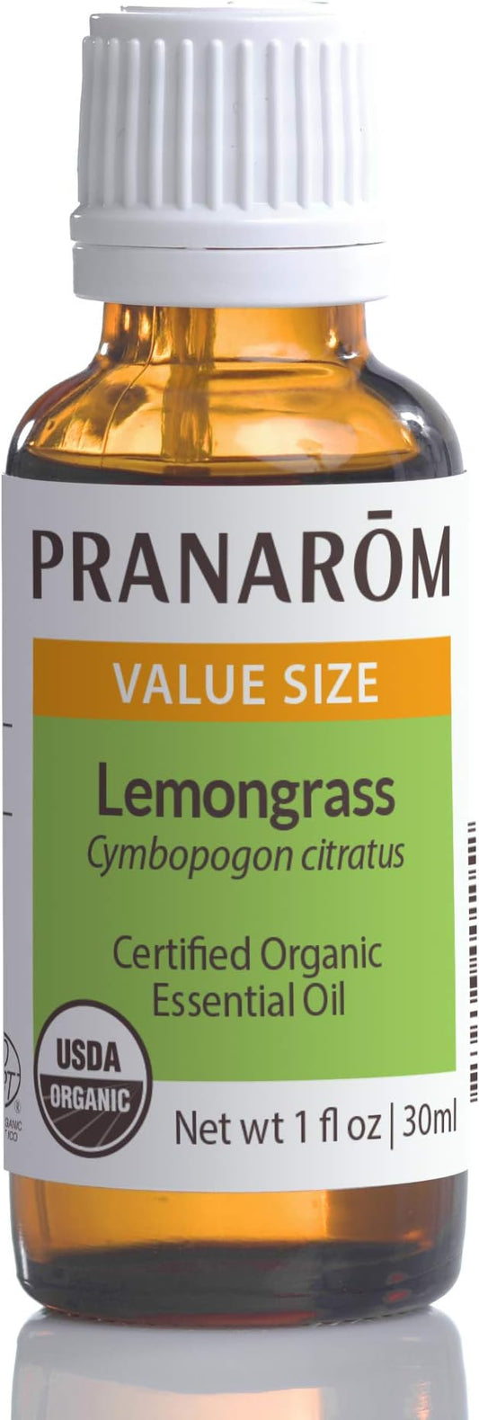 Pranarom USDA Certified Organic Lemongrass Essential Oil (30ml), 100% Pure Undiluted Therapeutic Grade from India for Aromatherapy, Diffuser, Meditation, Massage, Relaxation, Citrus - Lemon-VivaGrace Women