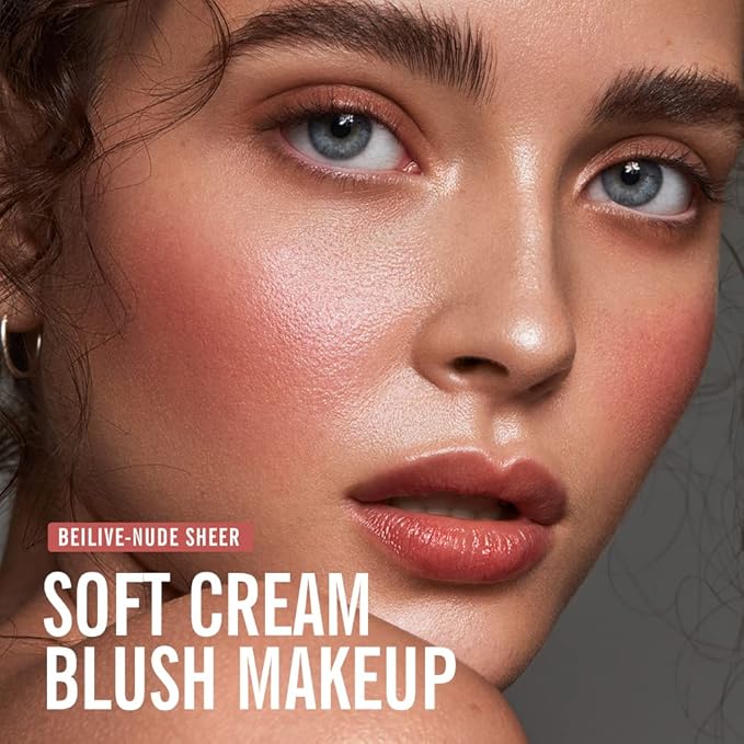 KIMUSE Soft Cream Blush Makeup, Liquid Blush for Cheeks, Weightless, Long-Wearing, Smudge Proof, Natural-Looking, Dewy Finish-VivaGrace Women