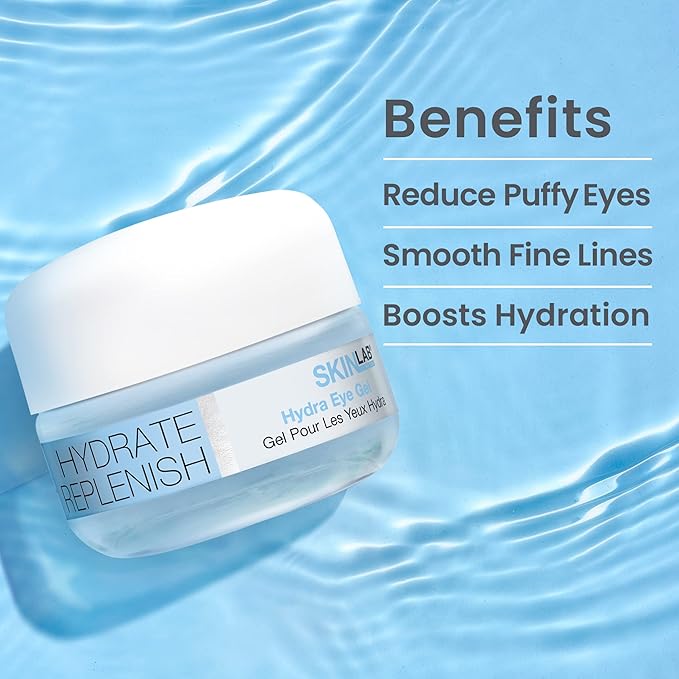Hydrate& Replenish EYE CREAM- Gel Hydrator-Cream with Hyaluronic Acid & Marine Extracts, attracts moisture to the skin Algae And Seaweed Extracts to revitalize dull looking skin 0.5 Oz-VivaGrace Women