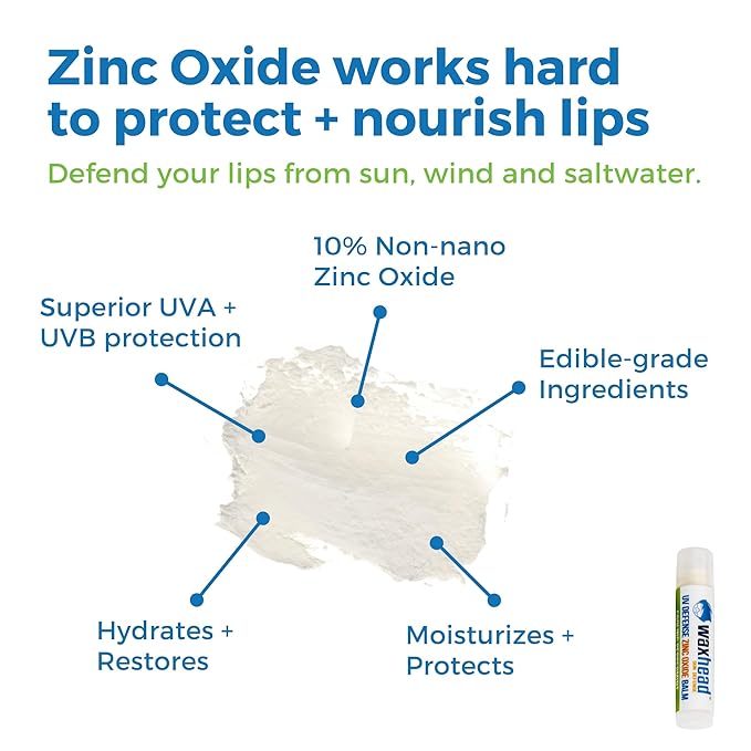 Waxhead Lip Sunscreen Lip Balm with SPF Lip Balm SPF, Zinc Sunscreen Chapstick SPF Chapstick with SPF, Organic Lip Balm with Sunscreen for Lips, Mint Lip Balm-VivaGrace Women