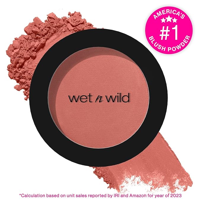 wet n wild Color Icon Blush, Effortless Glow & Seamless Blend infused with Luxuriously Smooth Jojoba Oil, Sheer Finish with a Matte Natural Glow, Cruelty-Free & Vegan - Bed of Roses-VivaGrace Women