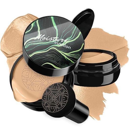 Mushroom Head Air Cushion CC Cream Foundation BB Cream Foundation Makeup Moisturizing CC Cream Liquid Foundation,Concealer Lasting Makeup Foundation Even Skin Tone Makeup Base Primer (#04 Nude)-VivaGrace Women