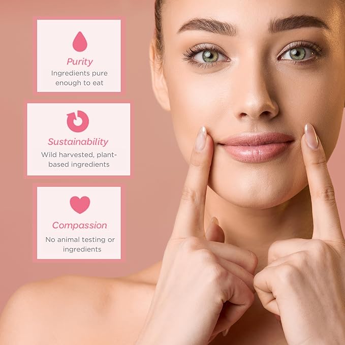 Natural Lip Butter Lip Balm - Mint - Pure Enough to Eat - Made With Just 6 Vegan Ingredients - Moisturizing Lip Care for All Day Hydration (Single)-VivaGrace Women