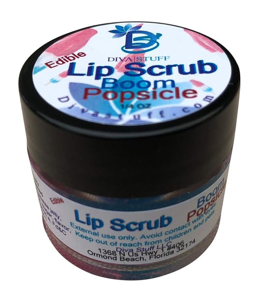 Diva Stuff Ultra Hydrating Lip Scrub for Soft Lips, Gentle Exfoliation, Moisturizer & Conditioner, Boom Popsicle – ¼ oz (Made in the USA)-VivaGrace Women