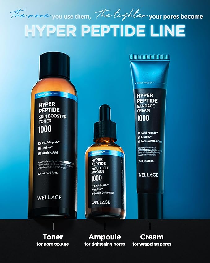 WELLAGE Hyper Peptide Skin Booster Face Toner - Korean Beauty Facial Astringent, Infused Peptide PHA, Anti-Aging, Wrinkle & Elasticity Improvement - for Uneven Texture, Reduces Pores, 6.76 fl.oz.-VivaGrace Women