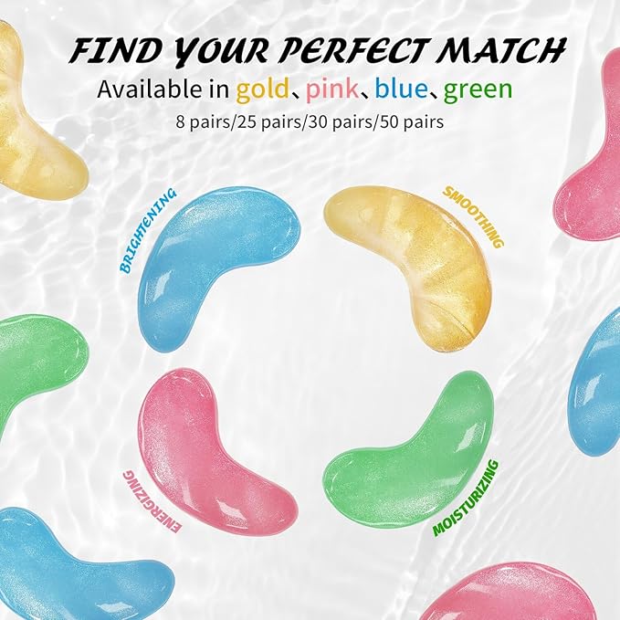 Under Eye Patches (30 Pairs), Hyaluronic Acid Eye Masks for Dark Circles Puffy Eyes Undereye Bags, Collagen Eye Patches for Wrinkles and Hydrate, Skin Care Gift for Her-VivaGrace Women