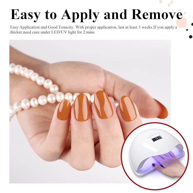 Imtiti Fall Orange Gel Nail Polish, 1 Pcs Autumn Yellow Color Gel Polish UV LED Cure Nail Art Manicure Salon DIY Gel Nail Design Decoration at Home Autumn Winter Gift for Women 15ML