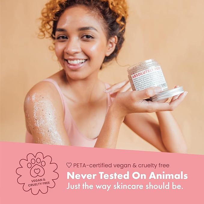 Rose Petal Scrub Foot & Body Exfoliator Infused with Vitamin E and Rose Natural Exfoliating Sugar Body Scrub for Toning Cellulite Skin Care by Handmade Heroes-VivaGrace Women