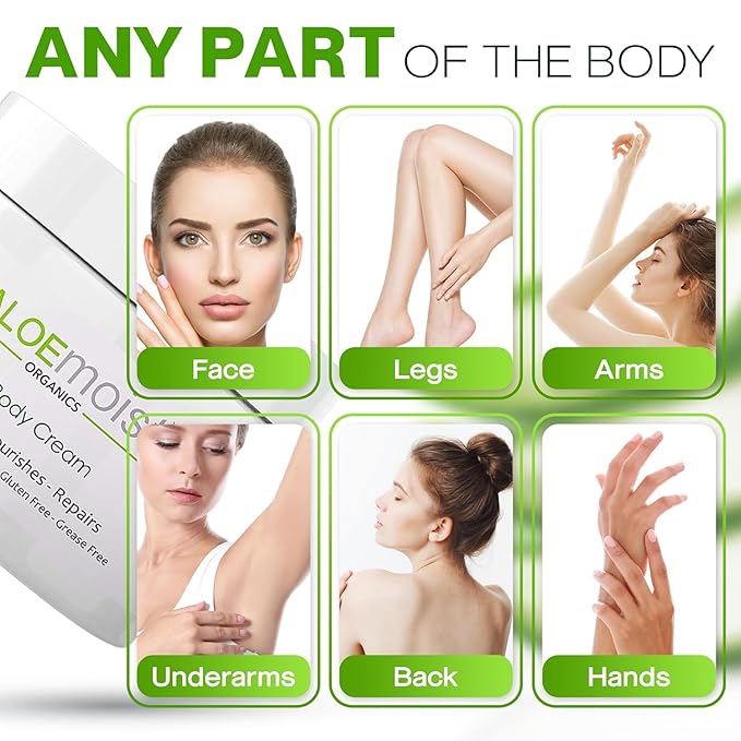 Organic Aloe Vera Lotion - Face & Body Moisturizing Cream with Natural Aloe Vera, Vitamin E Oil, Vitamin C, Retinol Cream, Shea Butter – Anti Aging Face Moisturizer for Women, Dry Skin (2 oz)-VivaGrace Women