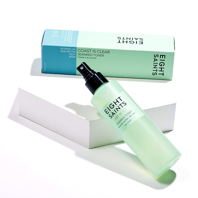Eight Saints Coast is Clear Seaweed Anti Aging Face Toner, Natural and Organic Alcohol Free Witch Hazel Toner for Face, Minimizes Large Pores and Redness, 6 Ounces-VivaGrace Women
