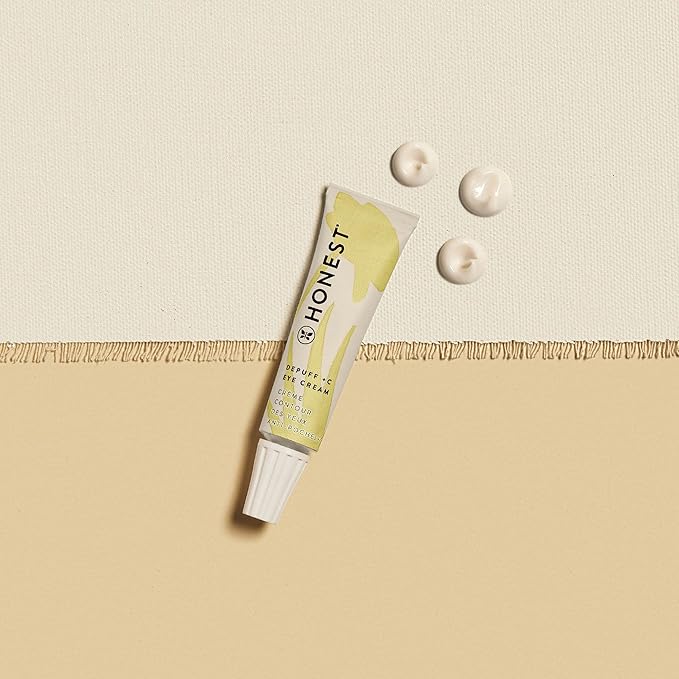 Honest Beauty Vitamin C Depuff Brightening Eye Cream | Reduces Dark Circles | Vitamin C, Daisy Flower Extract, Hyaluronic Acid | EWG Verified, Vegan + Cruelty Free | 0.5 fl oz-VivaGrace Women