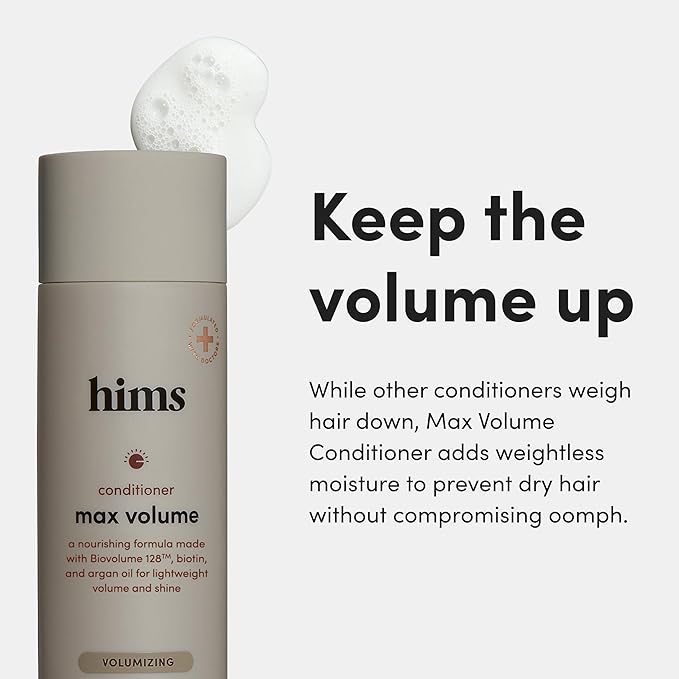 hims Max Volume Conditioner, 2 Pack - Volumizing Conditioner for Men with Biotin - Adds Lightweight Volume, Shine & Bounce - Citrus Spice - 2 x 6.4 fl oz-VivaGrace Women