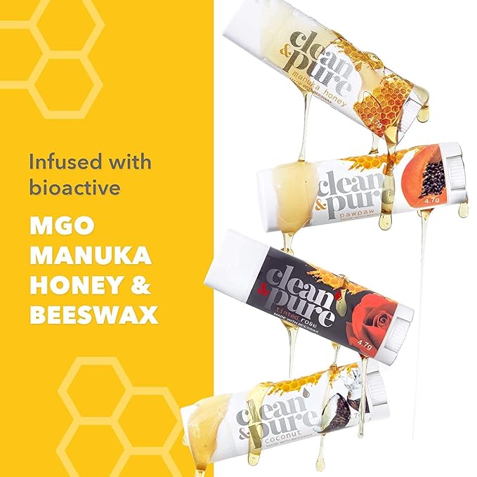 Lip Balm 3-Pack (Hemp & Lemongrass) | Lip Care Set With 100% All Natural Beeswax and Vitamin E Oil | Flavored Lip Balm for Dry, Chapped Lips | Made in Australia-VivaGrace Women