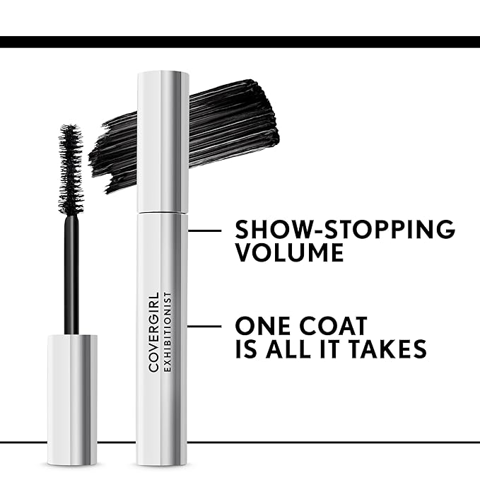 COVERGIRL Exhibitionist Waterproof Mascara, Very Black (Pack of 2)