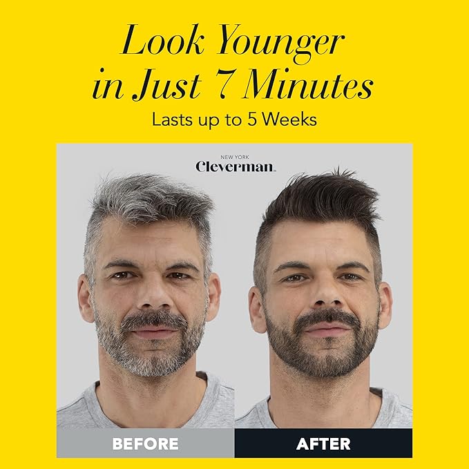CLEVERMAN Jet Black Hair & Beard Dye for Men, All-in-One Reusable Kit - Permanent, Ammonia-Free, Professional-Quality and Natural-Looking Gray Coverage for Hair, Beard & Mustache-VivaGrace Women