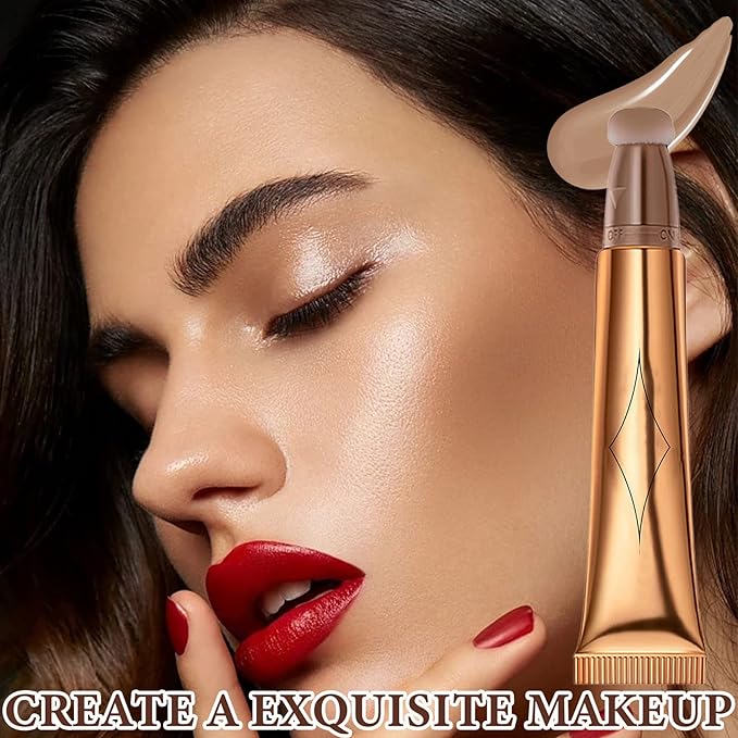 Liquid Contour Beauty Wand,Stick with Cushion Applicator,Cream Contour,Long Lasting Smoothly Moisturizng Silky Contour Stick Face Contouring Stick-VivaGrace Women