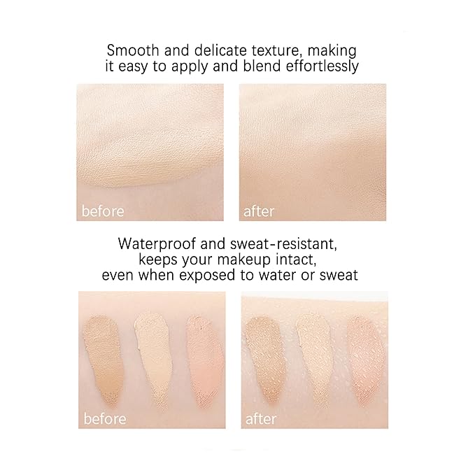 Mallofusa Single Color Face Makeup Concealer Foundation Palette Creamy Moisturizing for Concealing Dark Eye Circle 0.49oz (Dark Beige)-VivaGrace Women
