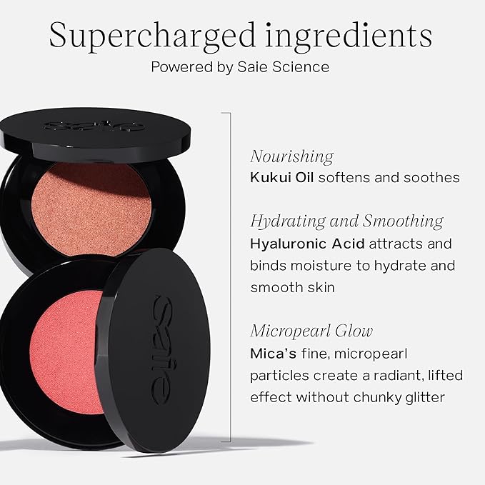 Saie Glow Sculpt Multi-Use Highlighter + Cream Blush Refill - Lightweight with Hyaluronic Acid + Micropearl for Radiant, Glowing Skin - Mauveglow (.02 oz)-VivaGrace Women