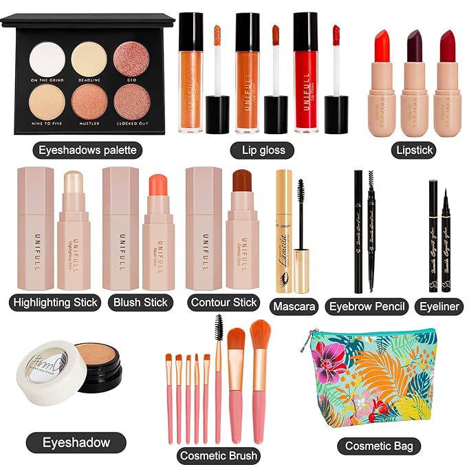 All In One Makeup Kit, Makeup Kit for Women Full Kit,Multipurpose Women's Makeup Sets,Beginners and Professionals Alike,Easy to Carry-VivaGrace Women