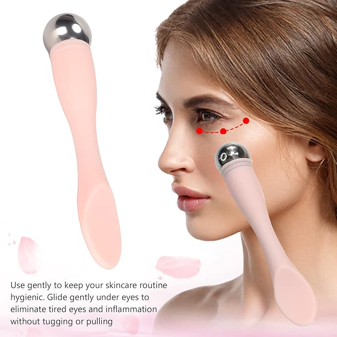 Eye Cream Massage Sticks, ye Cream Applicator Eye Anti Wrinkle Eye Fatigue Relief Massage Stick for Facia Treatments and Masks Cream Scoop Cosmetic Tool-VivaGrace Women