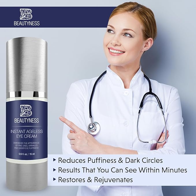 Instant Ageless Eye Cream – Anti Wrinkle Cream, Removes Under Eye Puffiness, Bags, Expression Lines, & Dark Circles. Powerfully Tighen & Lifts Sagging Skin. Disappears Before Your Eyes In Minutes.-VivaGrace Women