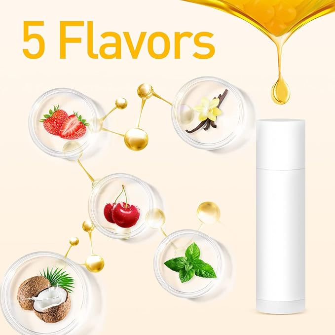 DMSKY 50 Pack Lip Balm Unlabeled, Natural Lip Balm Bulk Blank Tube, Lip Balm for Party Favors and Gift Basket Filling - 5 Flavors-VivaGrace Women