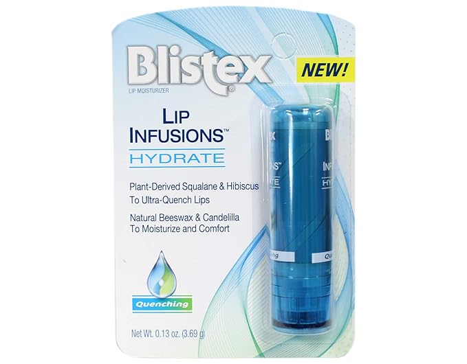 Blistex Lip Infusions Hydrate Lip Moisturizer 0.13 Ounce (3 Pack)-VivaGrace Women