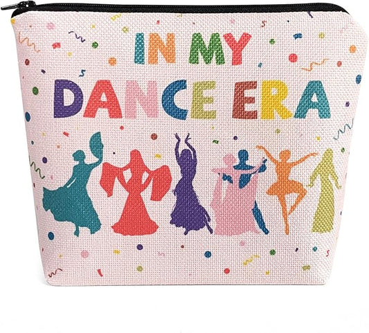 My Dance Era Canvas Zipper Cosmetic Bag, Small Makeup Bag for Women, Friends, Daughter, Sister for Dancers, Dancer Birthday Gifts for Girls (Pink)-VivaGrace Women