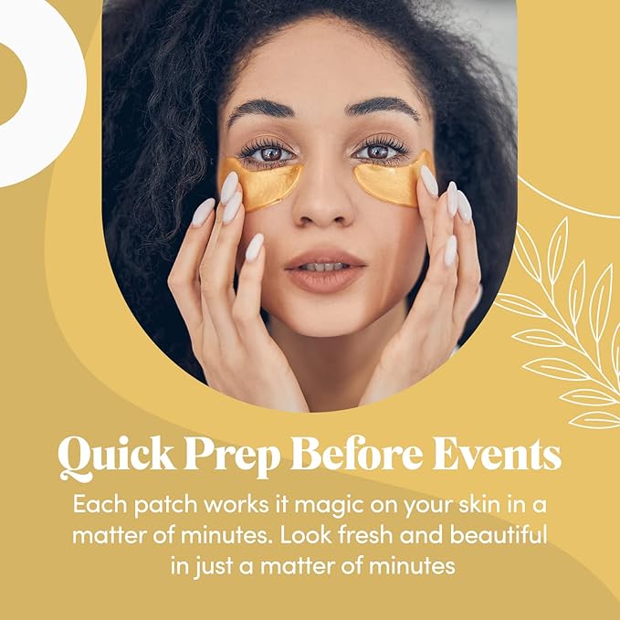 24K Gold Collagen Under Eye Mask - Bright Eyes Anti Aging Treatment-VivaGrace Women