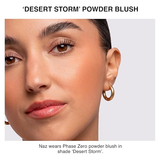 Makeup Powder Blusher - "Desert Storm" - 4g / 0.141 oz - Full Coverage, Natural Blush - Soft, Buildable Pink, Coral, Peach & Golden Hues-VivaGrace Women