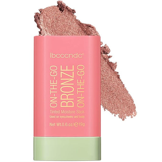 MEICOLY Cream Bronzer Stick, Natural Highlight Contour Makeup,Face Highlighter Stick,Contour Stick Facial Contouring Stick,Buildable Face Bronzer Face Shaping,Waterproof,01 Warm Glow-VivaGrace Women
